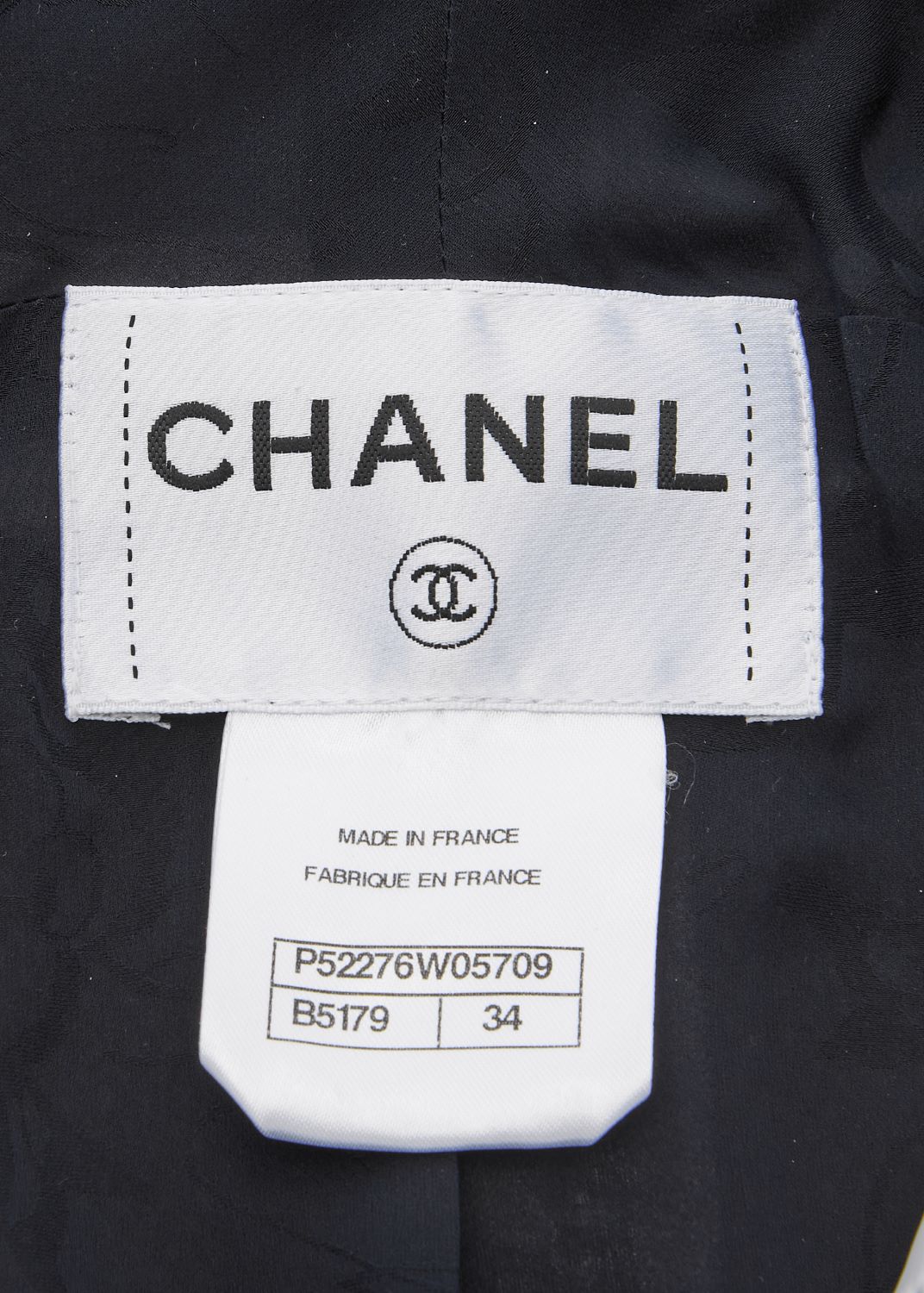 CHANEL Blouson Jacket, Coco Mark Dot, Long Sleeve, Polyester, White, Gold-Tone Hardware, Pre-Owned - Vintage La Charme