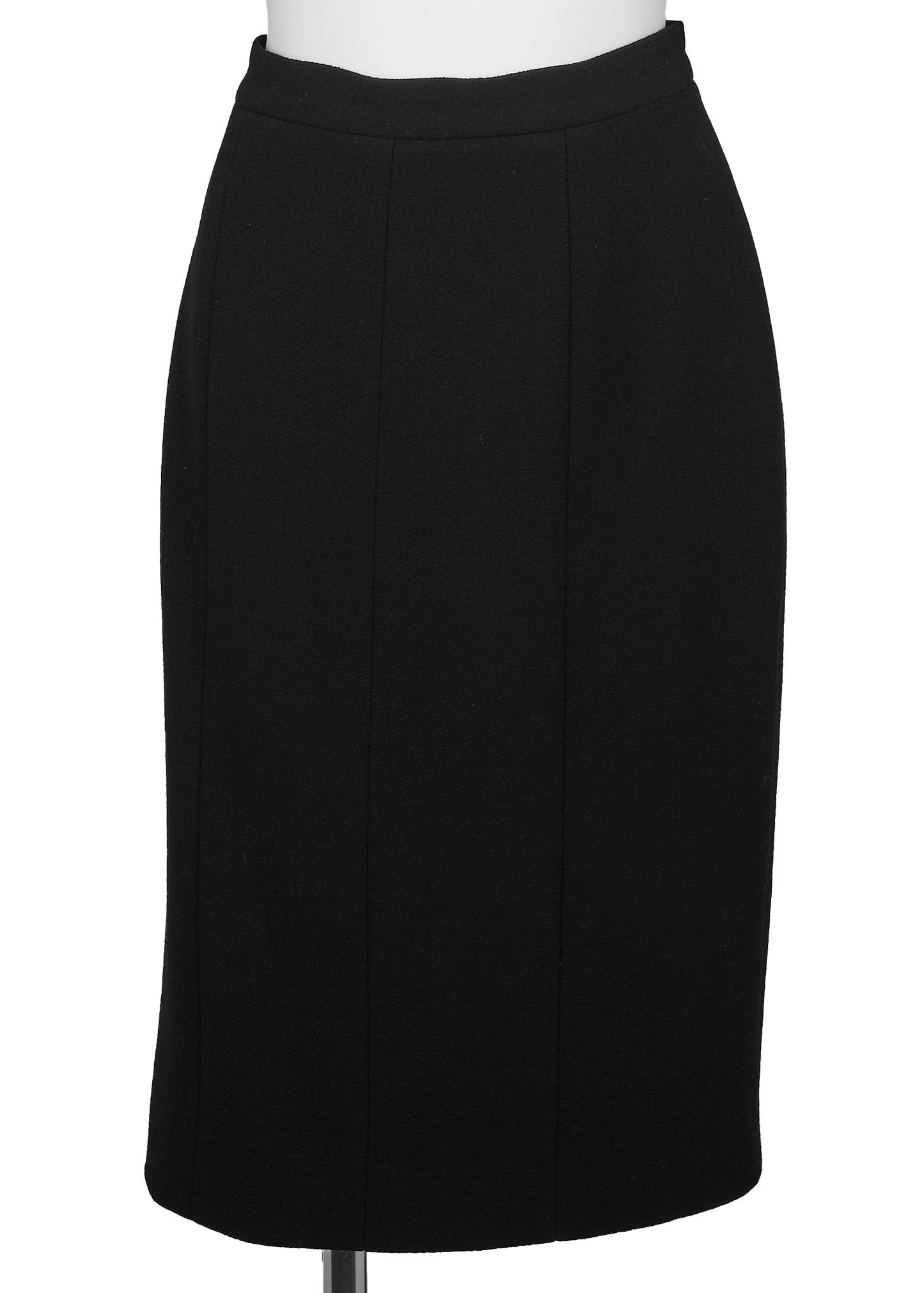 CHANEL Jacket Skirt Set, Coco Button, Wool, Black, Pre-Owned - Vintage La Charme