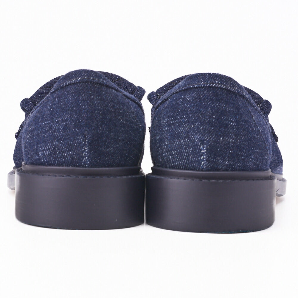 CHANEL Loafers, Turnlock Matelasse, Denim, Navy, Gold-Tone Hardware, Pre-Owned - Vintage La Charme