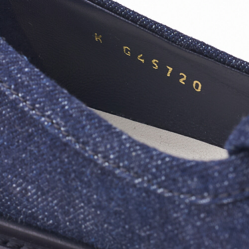 CHANEL Loafers, Turnlock Matelasse, Denim, Navy, Gold-Tone Hardware, Pre-Owned - Vintage La Charme