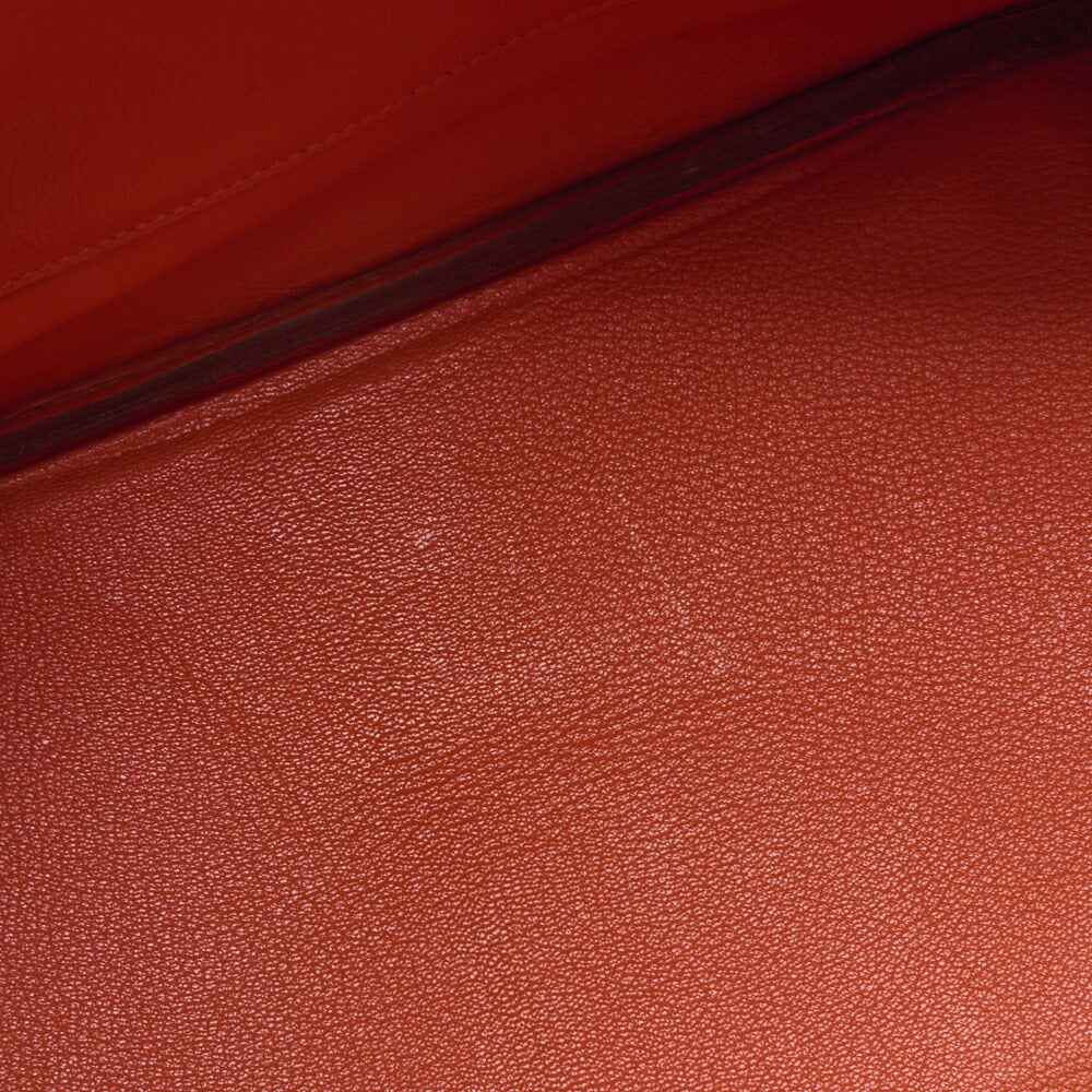 HERMES Birkin 35 Handbag Tryon Clément Leather Clément Orange Gold-Tone Hardware Pre-Owned - Vintage La Charme