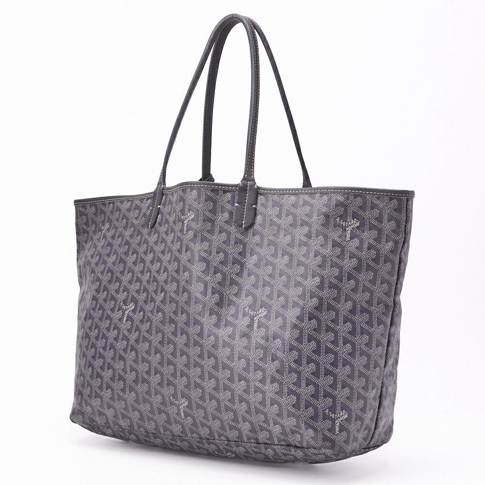 Goyard Saint Louis PM Tote Bag Coated Canvas Gray Silver-Tone Hardware Pre-Owned - Vintage La Charme