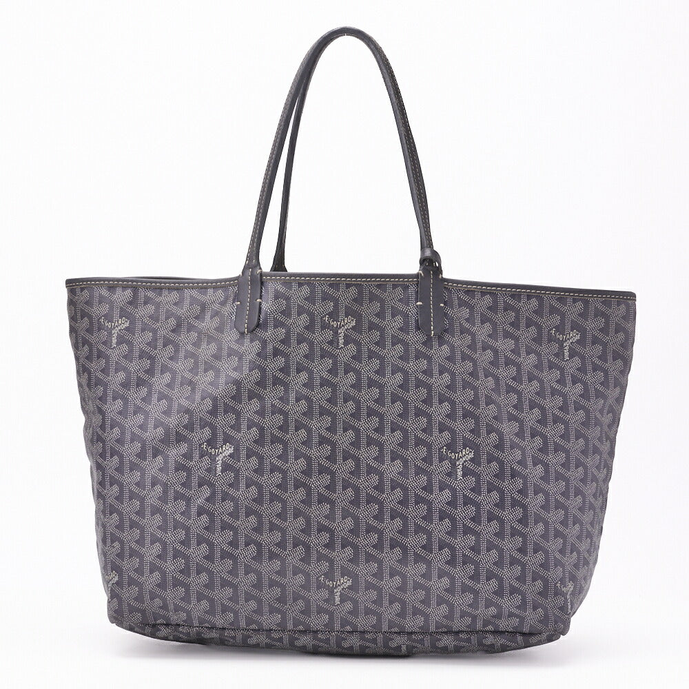 Goyard Saint Louis PM Tote Bag Coated Canvas Gray Silver-Tone Hardware Pre-Owned - Vintage La Charme