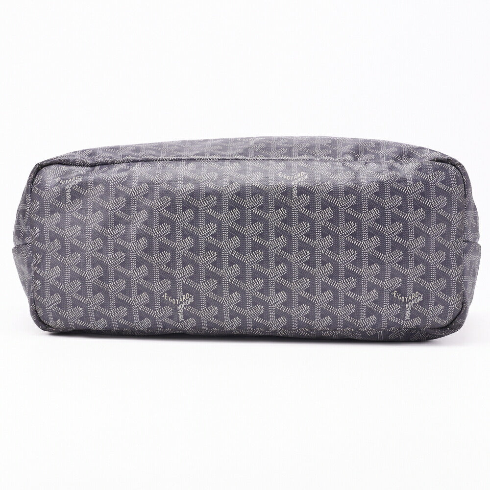 Goyard Saint Louis PM Tote Bag Coated Canvas Gray Silver-Tone Hardware Pre-Owned - Vintage La Charme