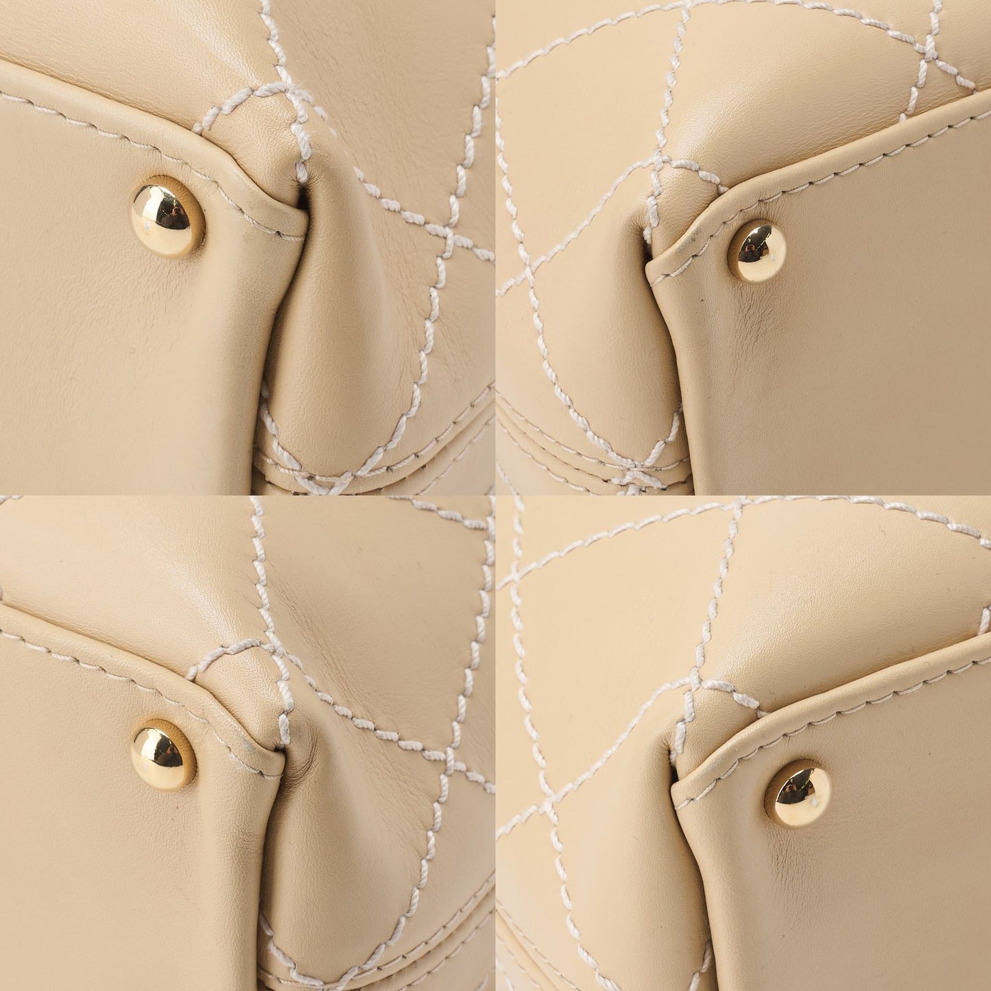 CHANEL Shoulder Bag, Matelasse Coco Mark One, Calf Leather, Beige, Gold-Tone Hardware, Pre-Owned - Vintage La Charme