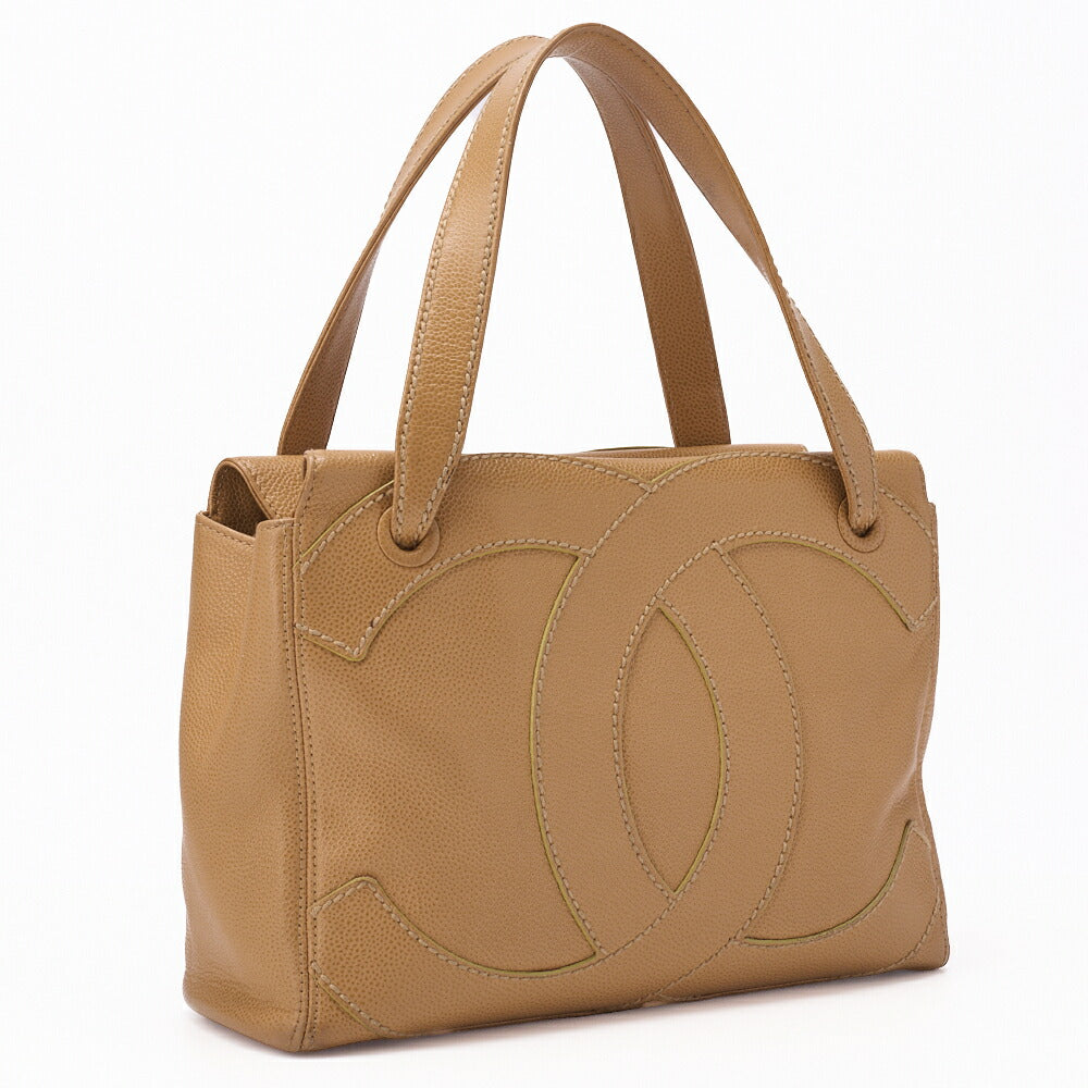 CHANEL Tote Bag, Wild Stitch Coco Mark, Caviar Skin, Beige, Gold-Tone Hardware, Pre-Owned - Vintage La Charme