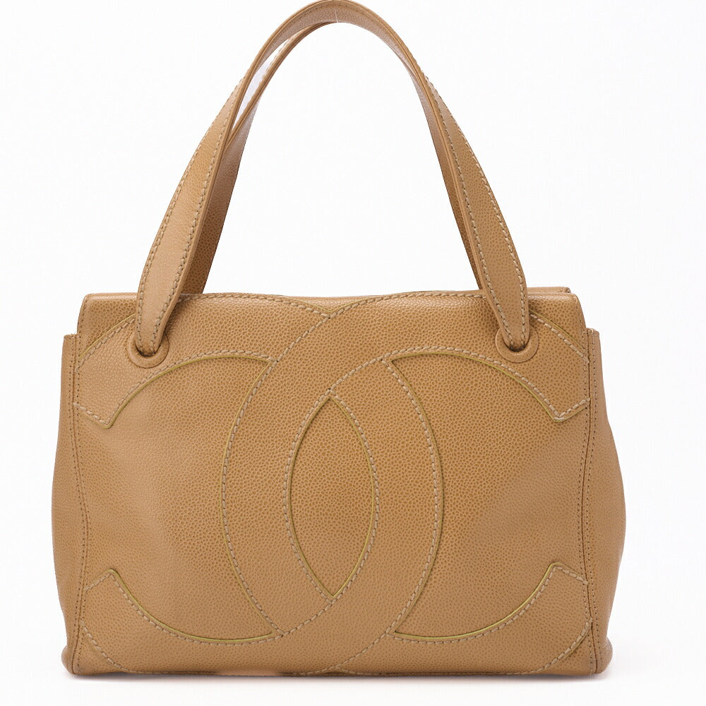CHANEL Tote Bag, Wild Stitch Coco Mark, Caviar Skin, Beige, Gold-Tone Hardware, Pre-Owned - Vintage La Charme