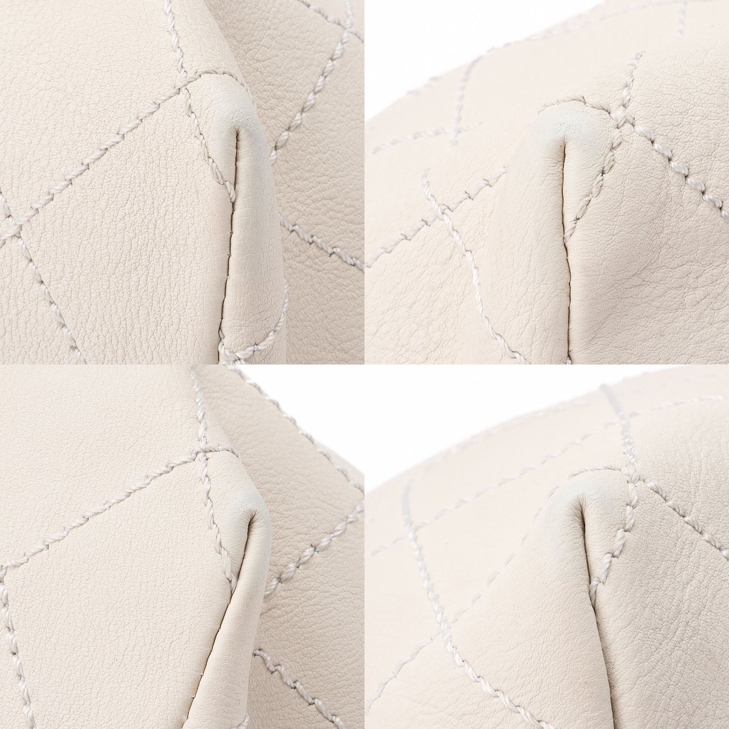 CHANEL Shoulder Bag, Matelasse, Coco Charm, Calfskin, White, Silver-Tone Hardware, Pre-Owned - Vintage La Charme
