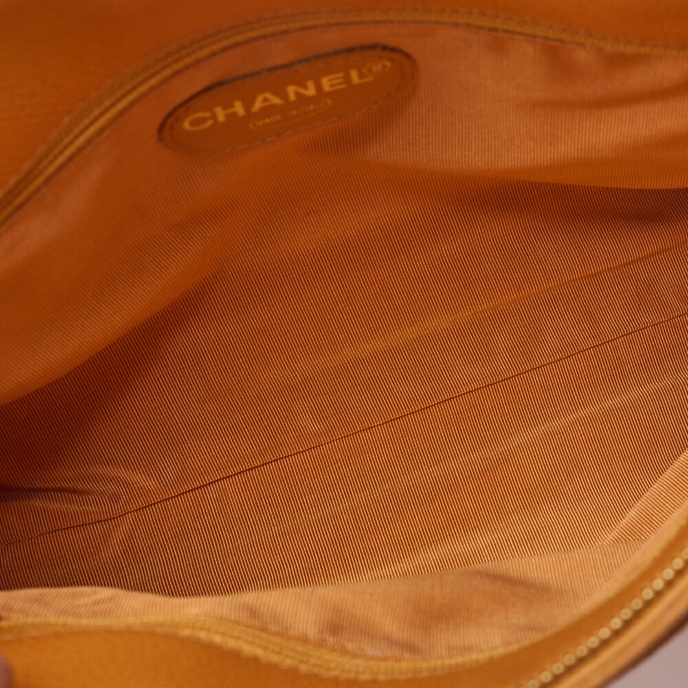 CHANEL Shoulder Tote Bag Logo Mark Double Chain Shoulder Caviar Skin Beige Gold-Tone Hardware Pre-Owned - Vintage La Charme