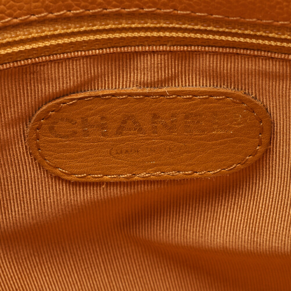 CHANEL Shoulder Tote Bag Logo Mark Double Chain Shoulder Caviar Skin Beige Gold-Tone Hardware Pre-Owned - Vintage La Charme