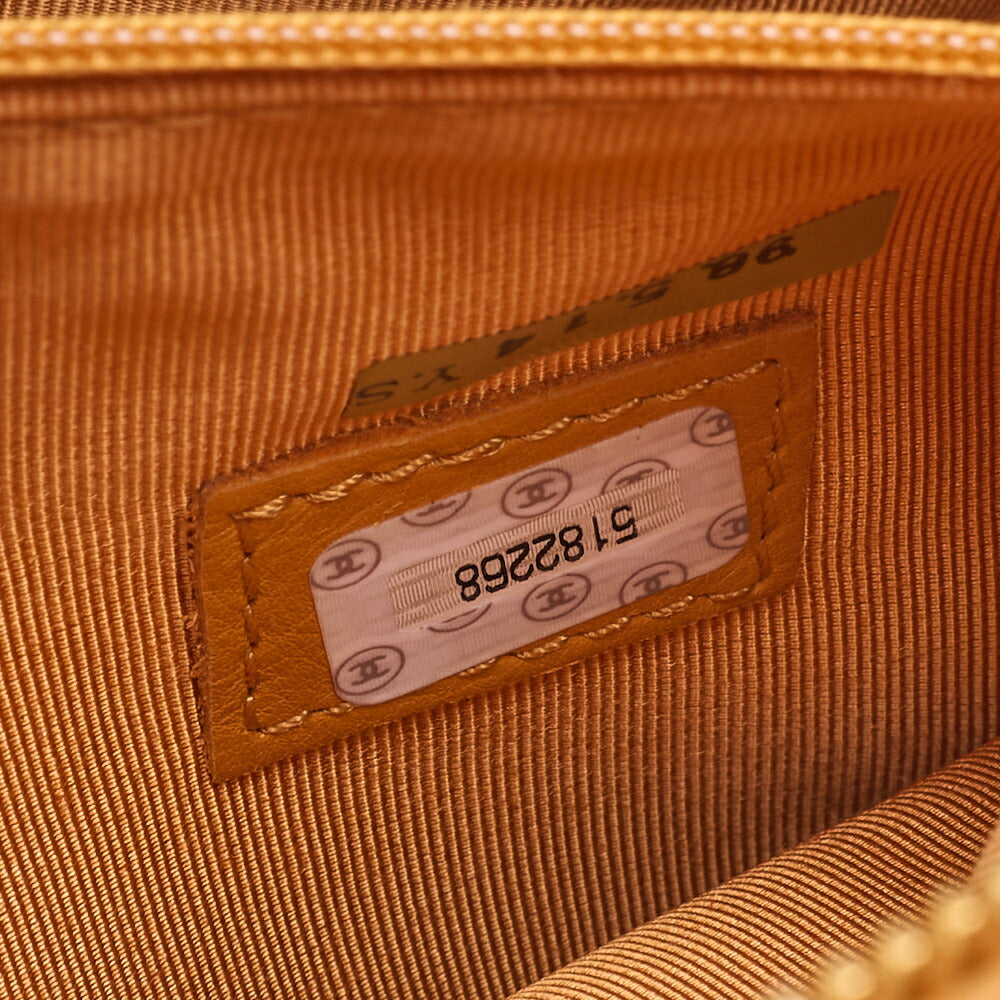 CHANEL Shoulder Tote Bag Logo Mark Double Chain Shoulder Caviar Skin Beige Gold-Tone Hardware Pre-Owned - Vintage La Charme