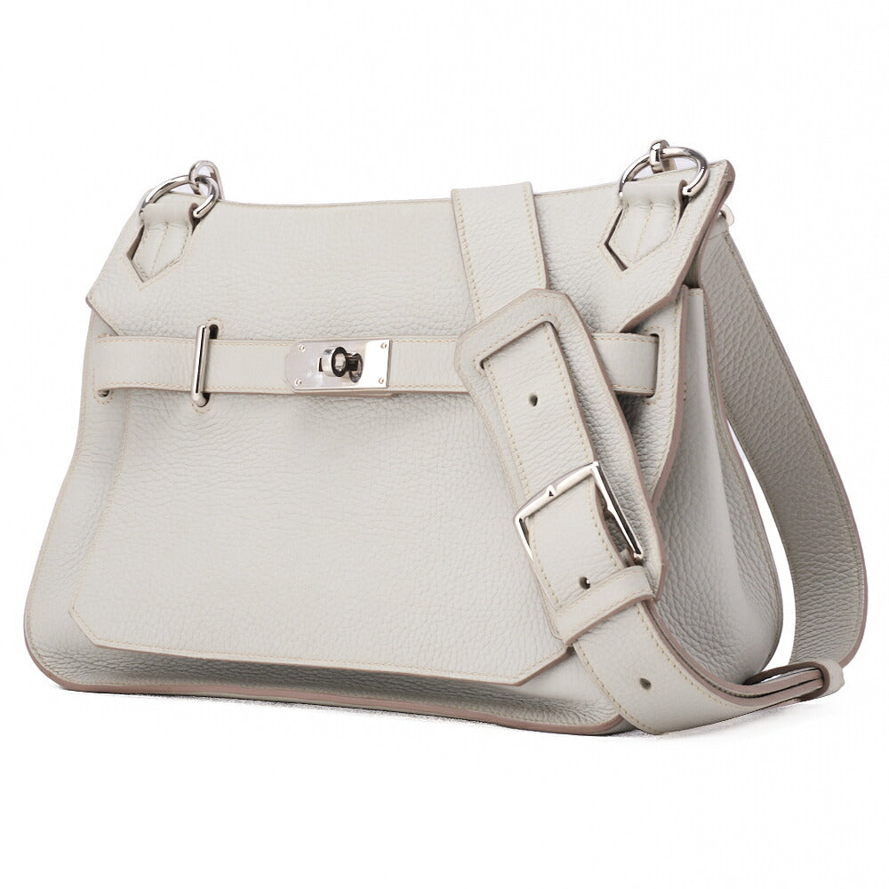 HERMES Gypsiere 30 Shoulder Bag Clemence Gris Mouette Silver-Tone Hardware Pre-Owned - Vintage La Charme