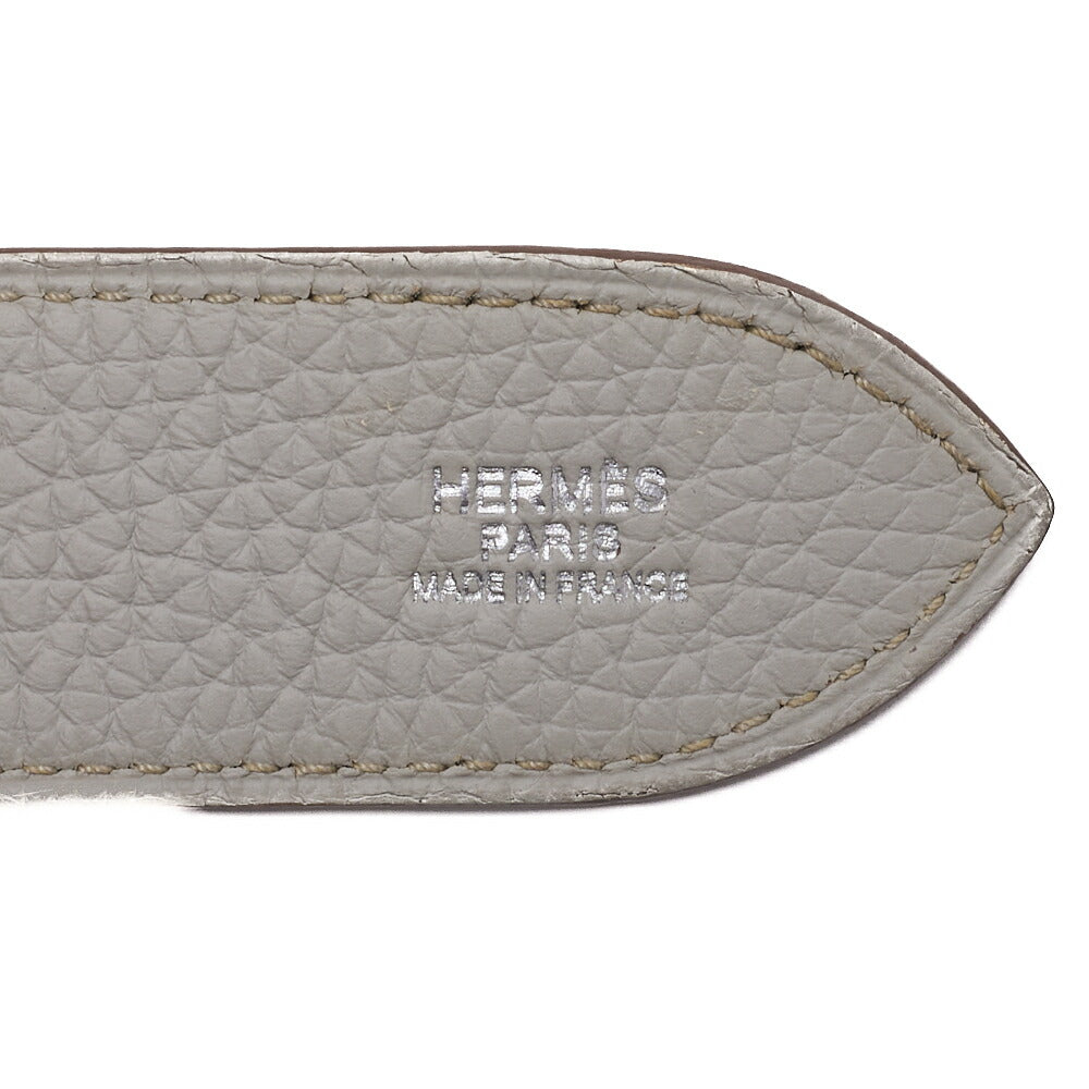 HERMES Gypsiere 30 Shoulder Bag Clemence Gris Mouette Silver-Tone Hardware Pre-Owned - Vintage La Charme