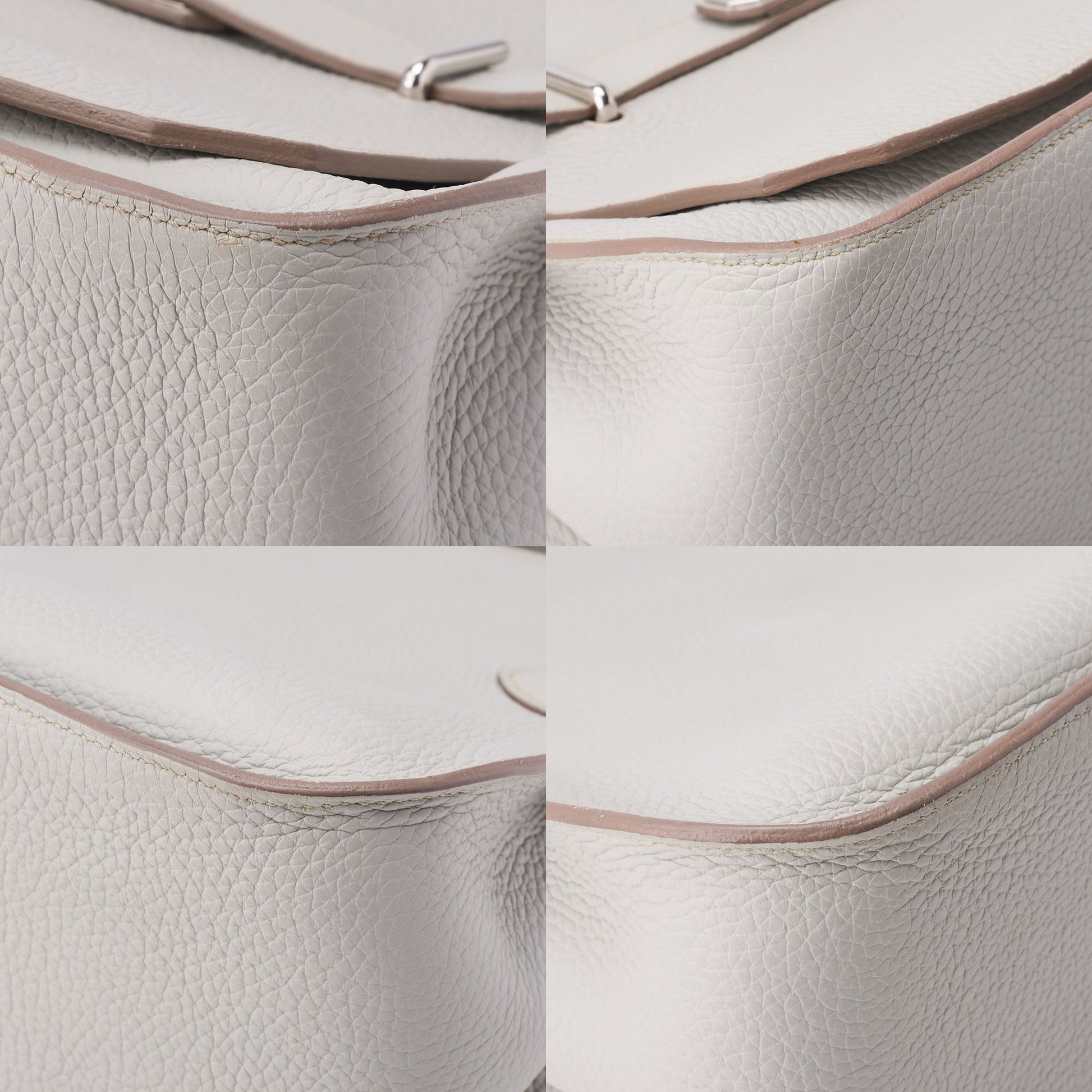 HERMES Gypsiere 30 Shoulder Bag Clemence Gris Mouette Silver-Tone Hardware Pre-Owned - Vintage La Charme