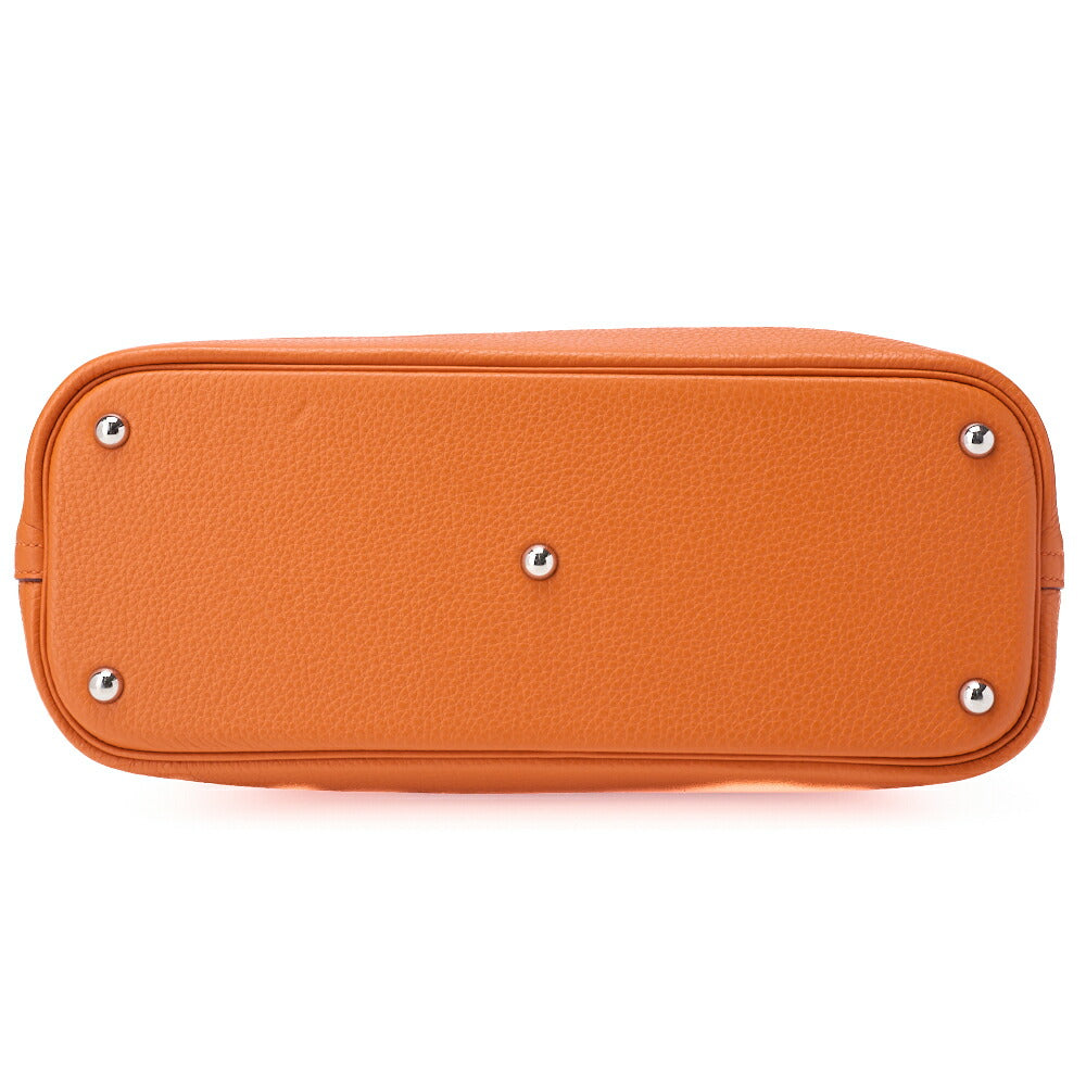 HERMES Bolide 35 Handbag Shoulder Bag Tryon Clemence Orange Silver-Tone Hardware Pre-Owned - Vintage La Charme