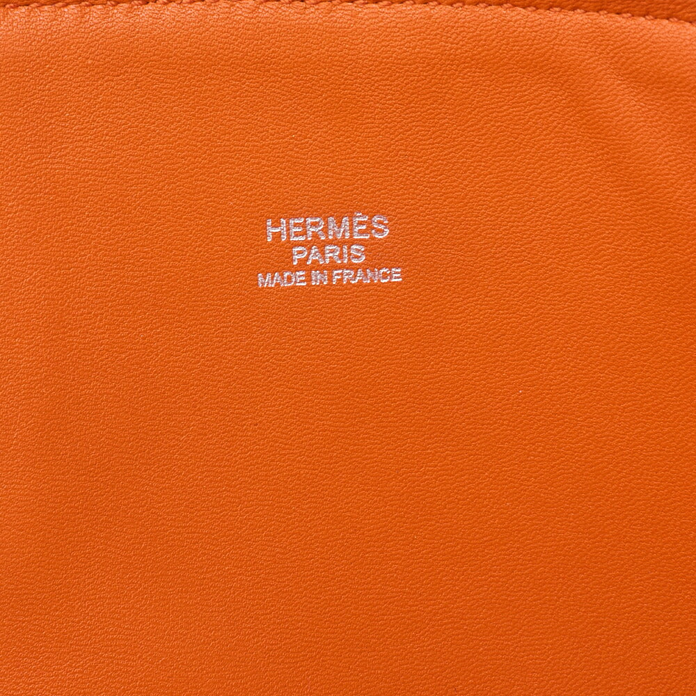 HERMES Bolide 35 Handbag Shoulder Bag Tryon Clemence Orange Silver-Tone Hardware Pre-Owned - Vintage La Charme