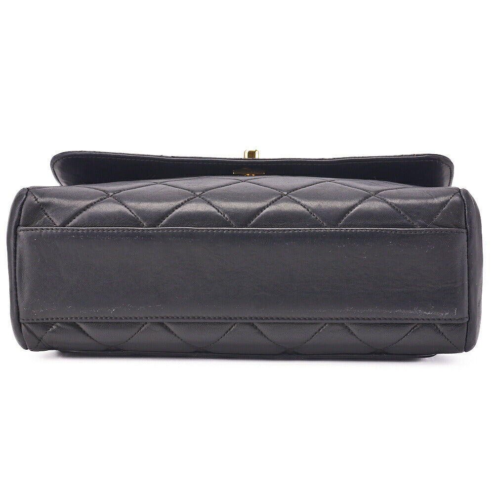 CHANEL Shoulder Bag Matelasse Lambskin Black Gold-Tone Hardware Pre-Owned - Vintage La Charme
