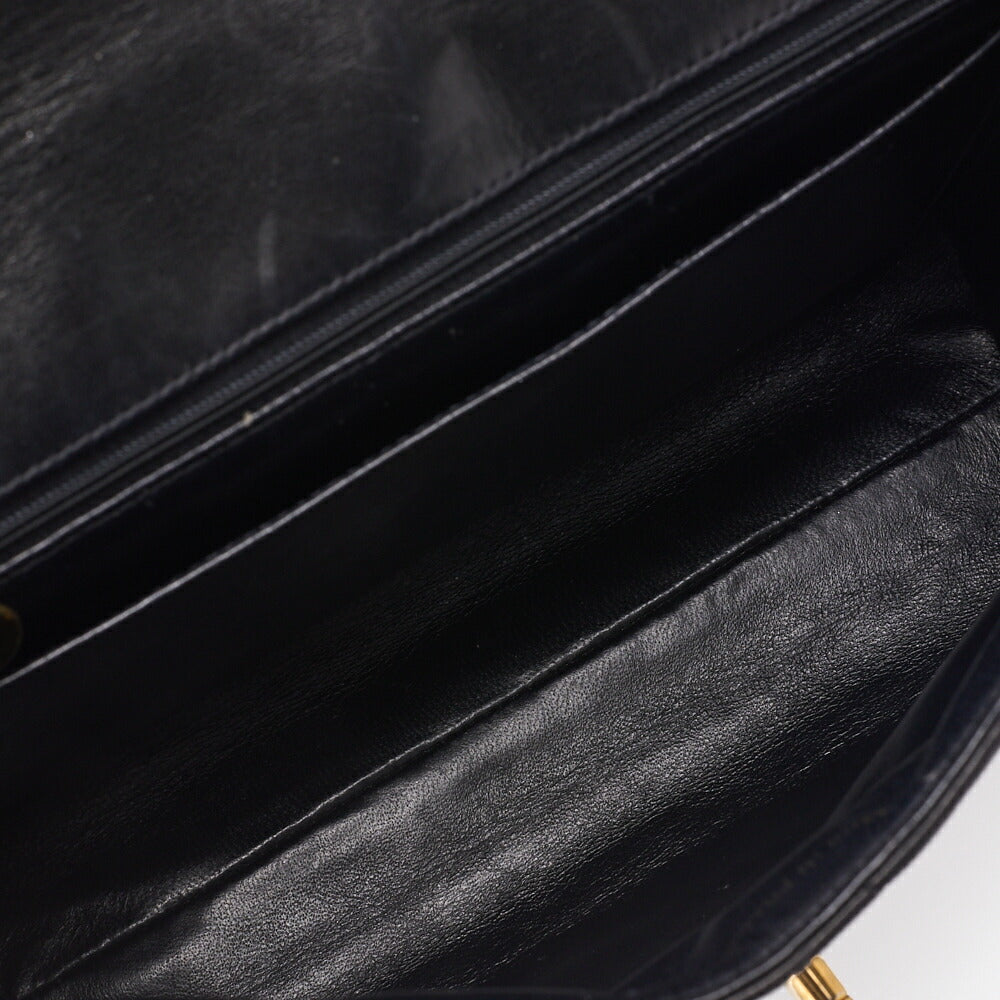 CHANEL Shoulder Bag Matelasse Lambskin Black Gold-Tone Hardware Pre-Owned - Vintage La Charme