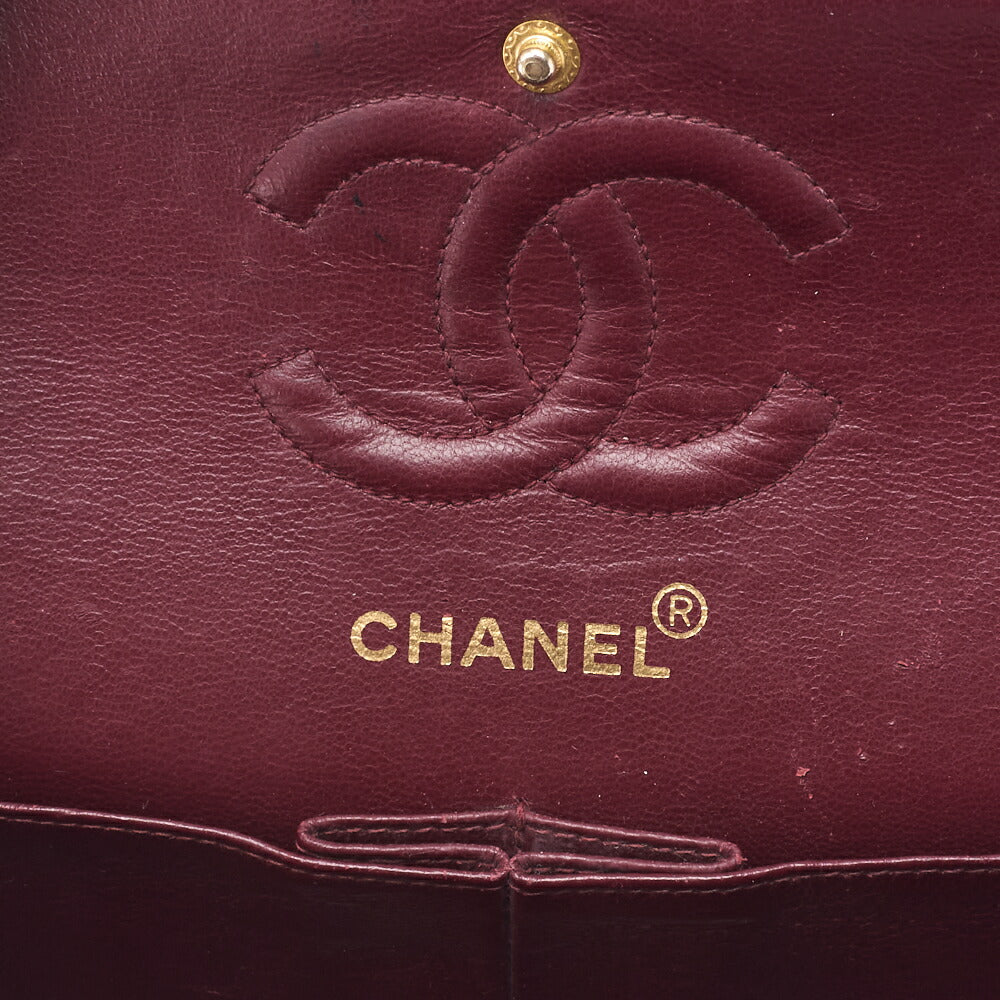 CHANEL Chain Shoulder Bag Matelasse Double Flap Lambskin Dark Navy Gold-Tone Hardware Pre-Owned - Vintage La Charme