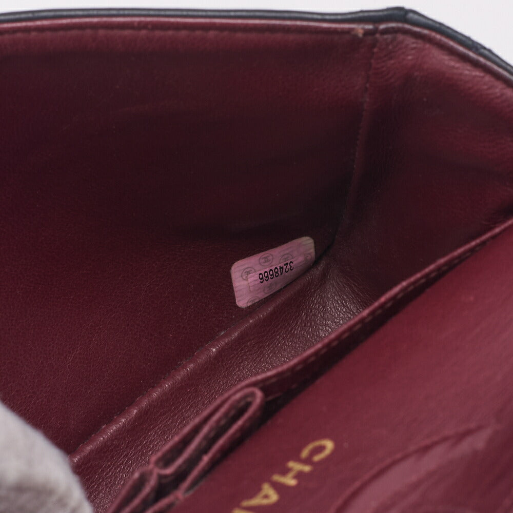 CHANEL Chain Shoulder Bag Matelasse Double Flap Lambskin Dark Navy Gold-Tone Hardware Pre-Owned - Vintage La Charme