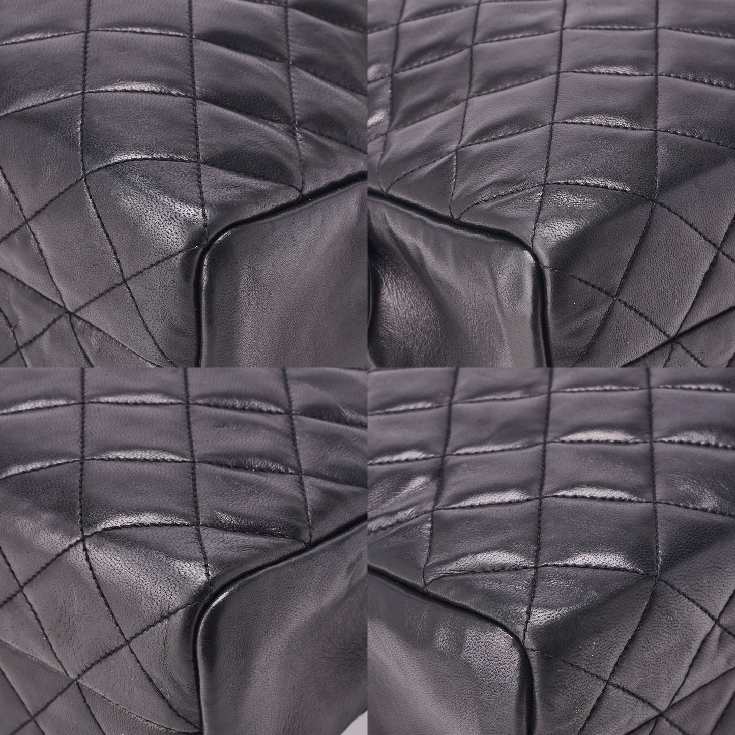 Chanel Shoulder Bag Matelasse Lambskin Black Gold-Tone Hardware Pre-Owned - Vintage La Charme