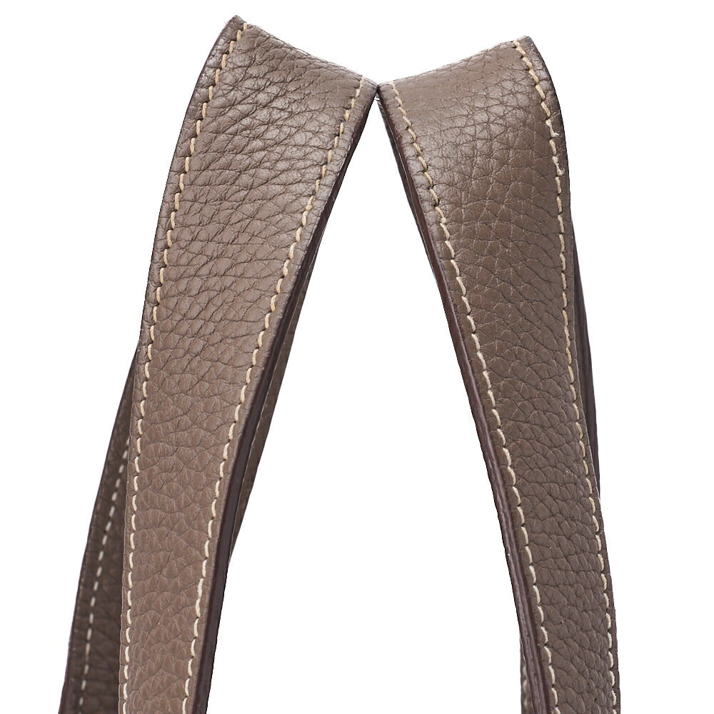 HERMES Picotin Rock MM Handbag, Tryon Clemence, Etoupe, Silver-Tone Hardware, Pre-Owned - Vintage La Charme