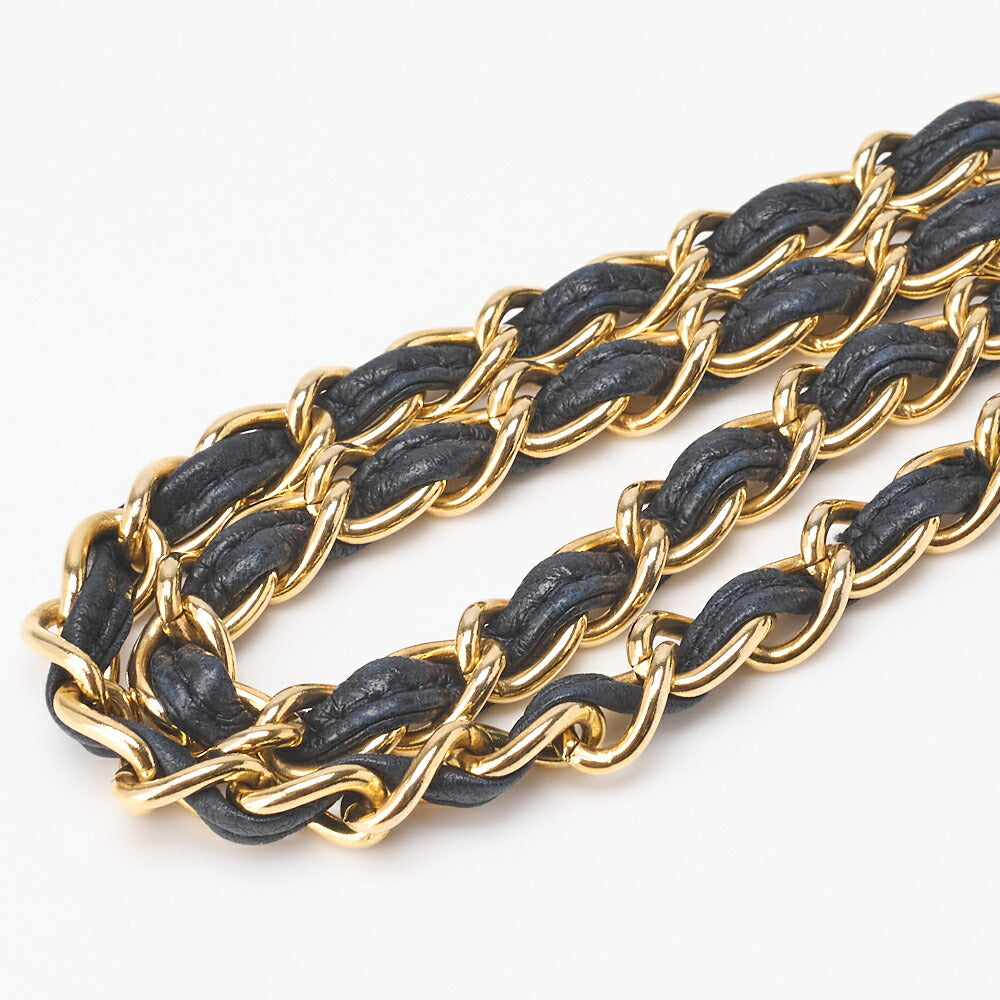CHANEL Shoulder Bag, Coco Mark Fringe Chain Shoulder, Lambskin, Black, Gold-Tone Hardware, Pre-Owned - Vintage La Charme