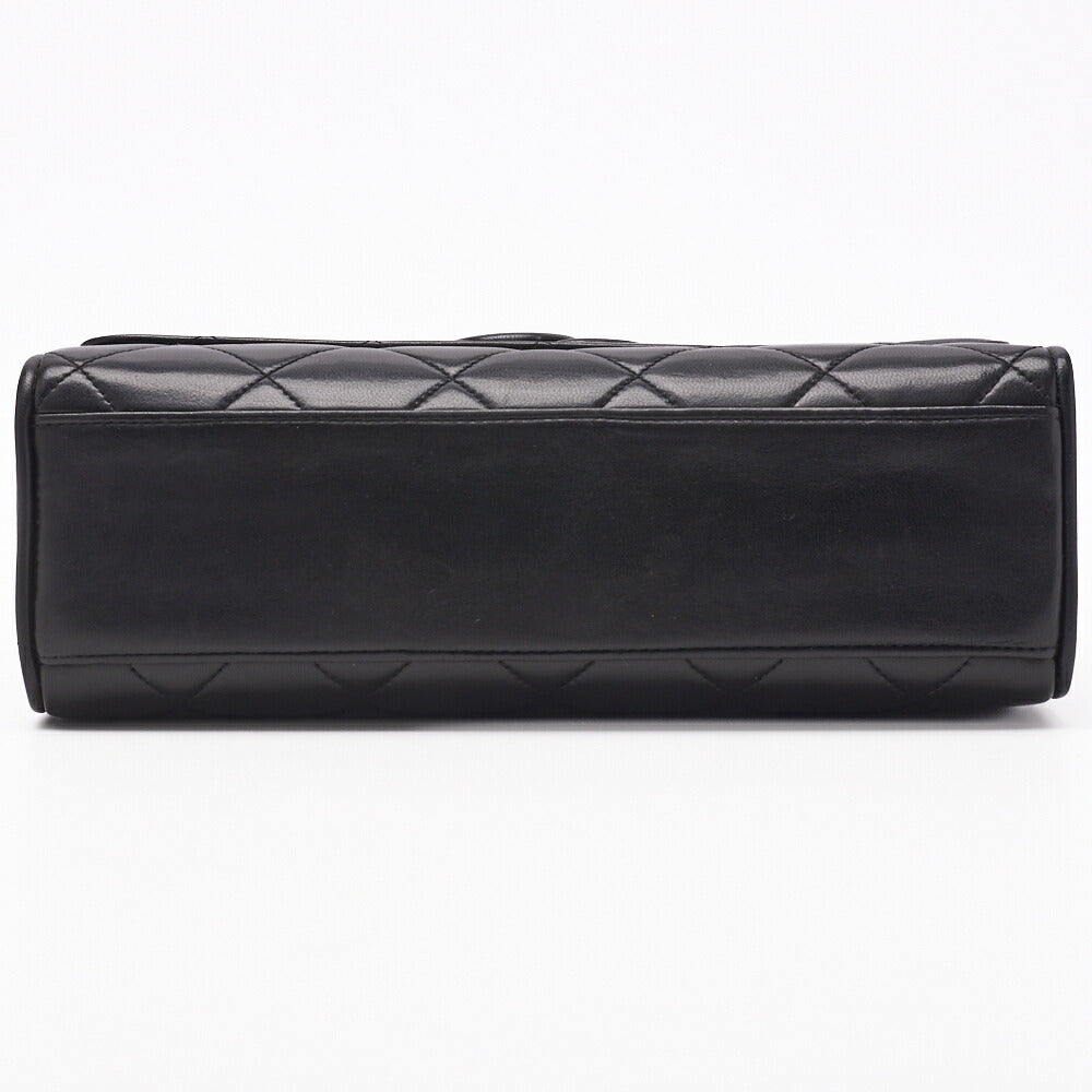 CHANEL Shoulder Bag Matelasse Lambskin Black Gold-Tone Hardware Pre-Owned - Vintage La Charme