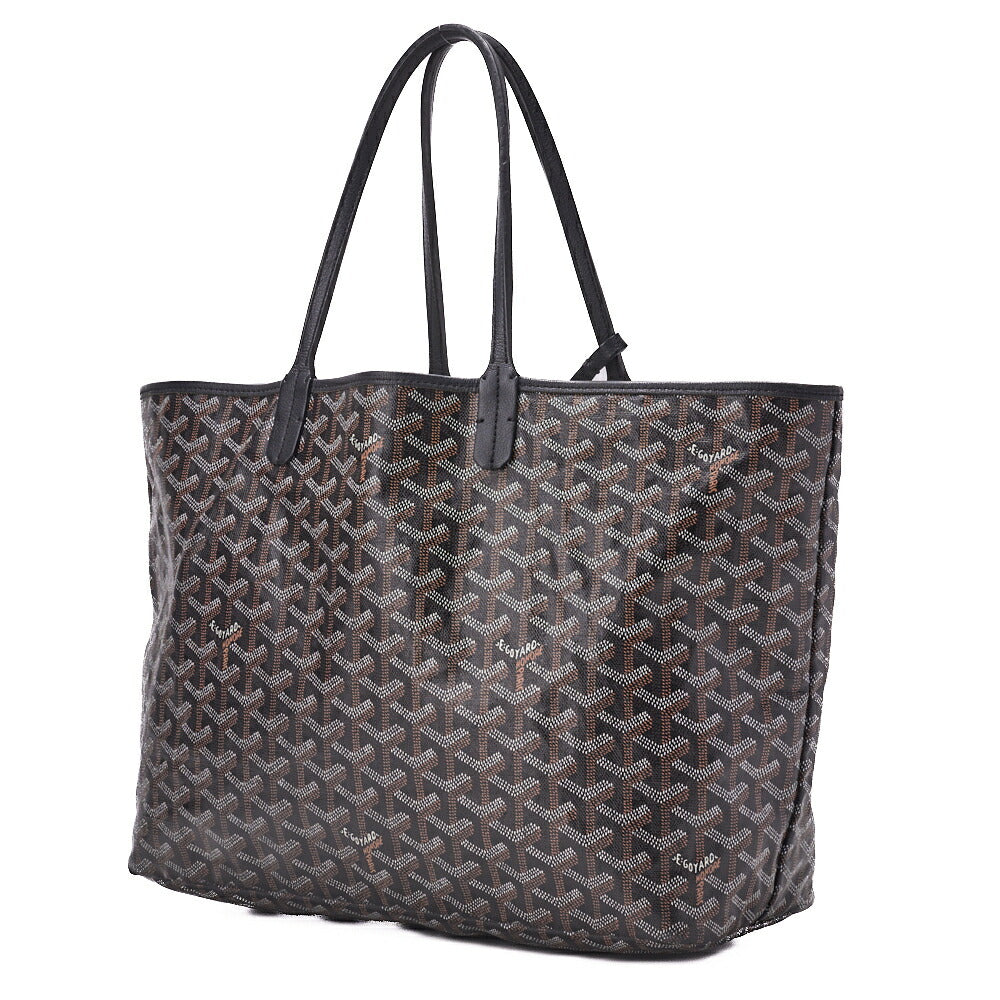 Goyard Saint Louis PM Tote Bag, Coated Canvas, Black, Silver-Tone Hardware, Pre-Owned - Vintage La Charme