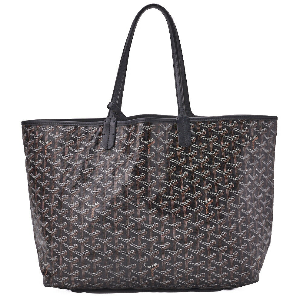 Goyard Saint Louis PM Tote Bag, Coated Canvas, Black, Silver-Tone Hardware, Pre-Owned - Vintage La Charme