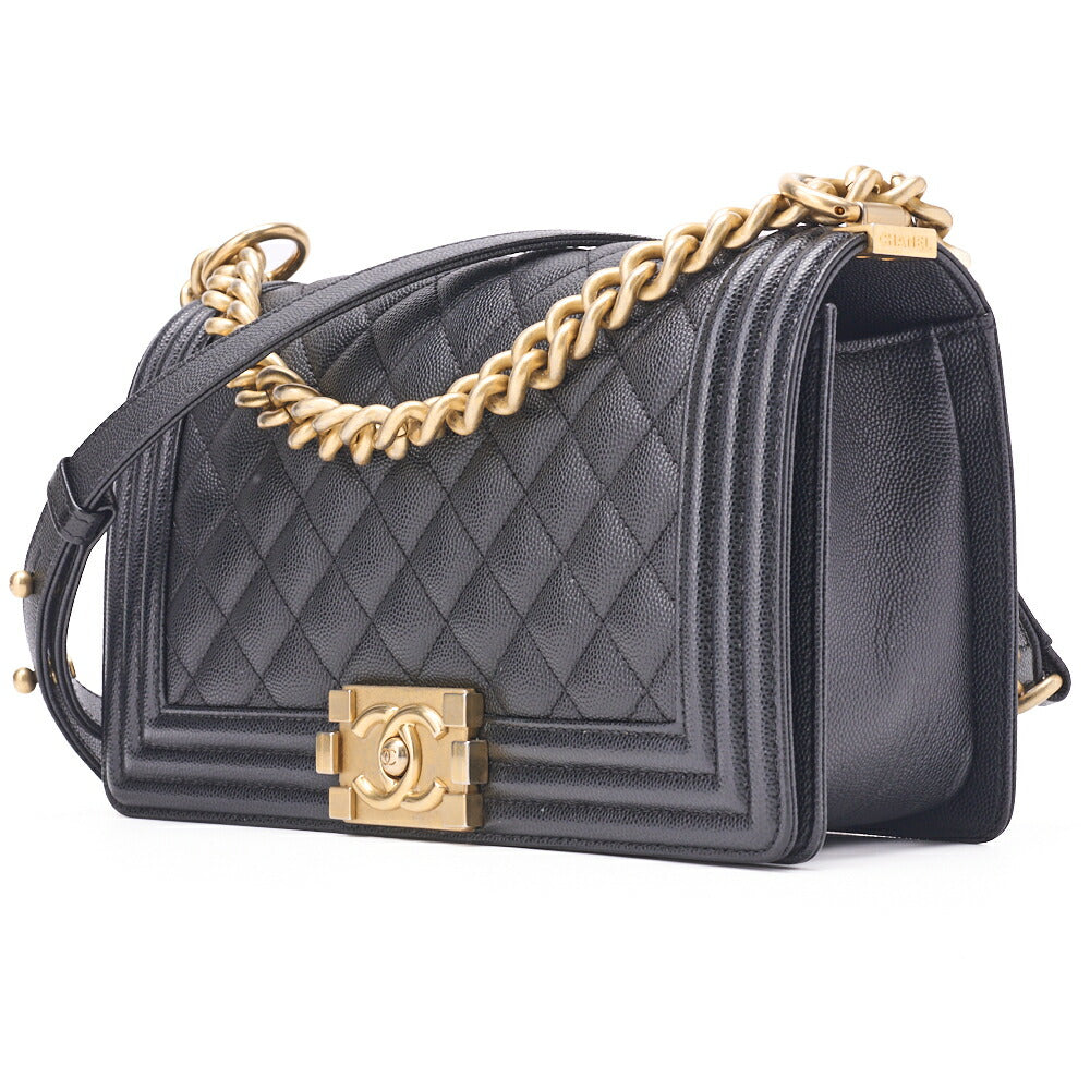 CHANEL Shoulder Bag Tote Bag Matelasse Caviar Skin Black Gold-Tone Hardware Pre-Owned - Vintage La Charme