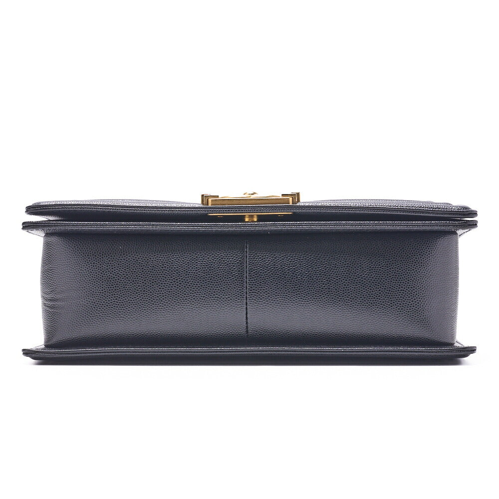 CHANEL Shoulder Tote Bag Matelasse Caviar Skin Black Gold-Tone Hardware Pre-Owned - Vintage La Charme