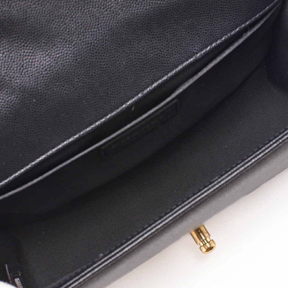CHANEL Shoulder Tote Bag Matelasse Caviar Skin Black Gold-Tone Hardware Pre-Owned - Vintage La Charme