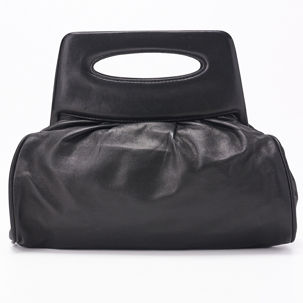 Chanel Camellia Gamaguchi Handbag Mini Shoulder Bag Lambskin Black Silver-Tone Hardware Pre-Owned - Vintage La Charme