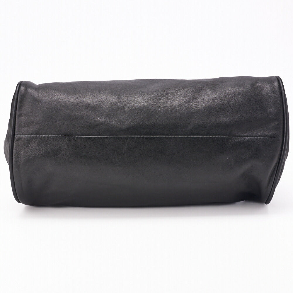 Chanel Camellia Gamaguchi Handbag Mini Shoulder Bag Lambskin Black Silver-Tone Hardware Pre-Owned - Vintage La Charme