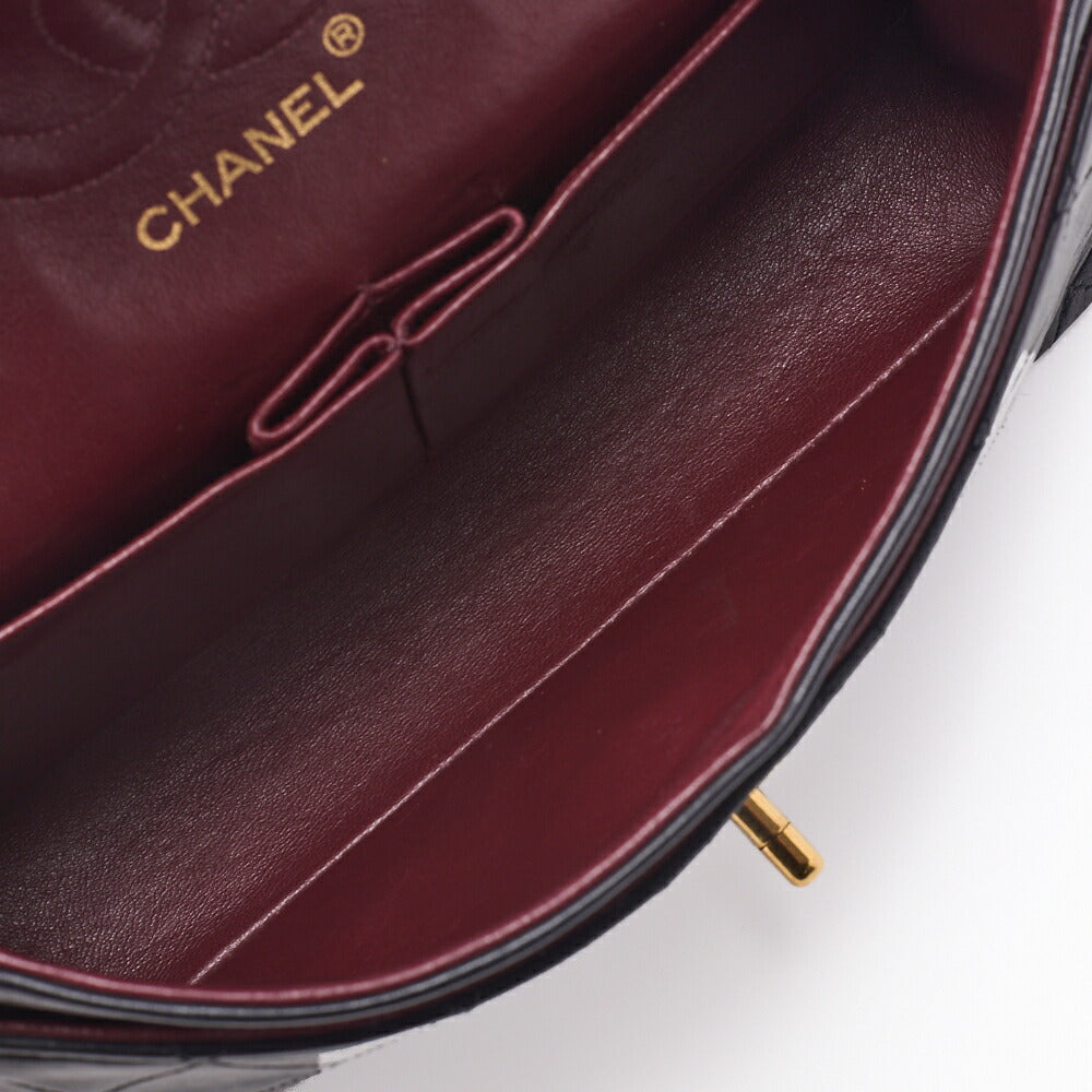 CHANEL Chain Shoulder Bag Matelasse Double Flap 23 Lambskin Black Gold-Tone Hardware Pre-Owned - Vintage La Charme