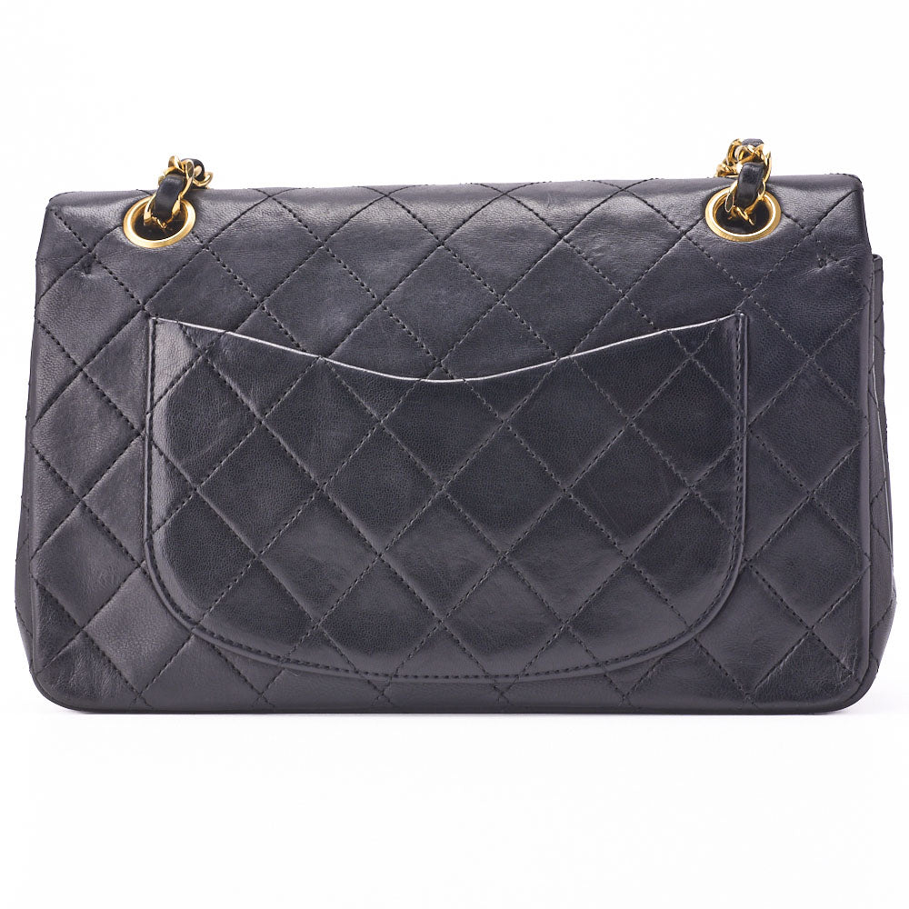 CHANEL Chain Shoulder Bag Matelasse Double Flap 23 Lambskin Black Gold-Tone Hardware Pre-Owned - Vintage La Charme