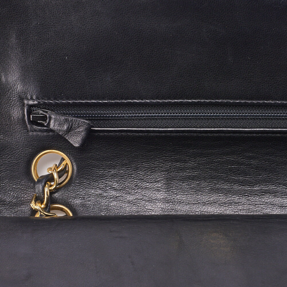 CHANEL Chain Shoulder Bag Matelasse Double Flap 23 Lambskin Black Gold-Tone Hardware Pre-Owned - Vintage La Charme