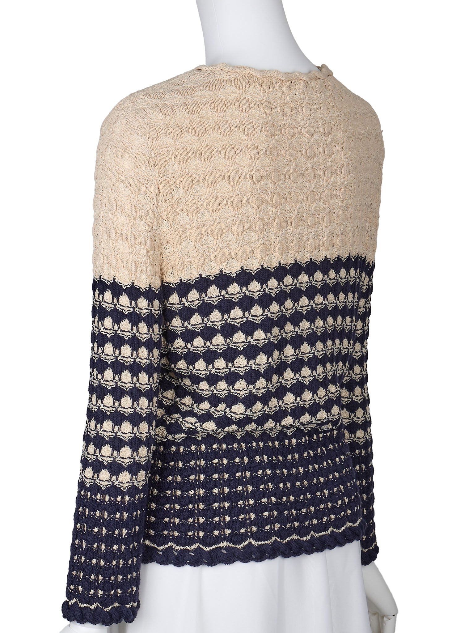 CHANEL Cardigan, Coco Button, Knit, Rayon Blend, Beige, Gold-Tone Hardware, Pre-Owned - Vintage La Charme