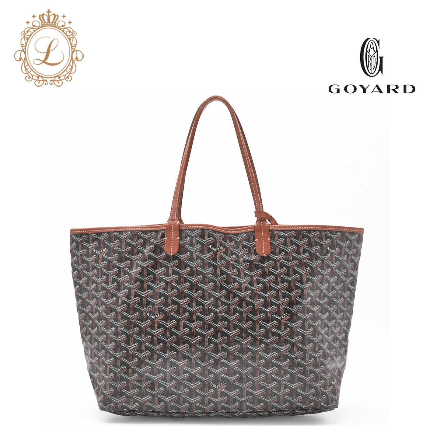 Goyard Saint Louis PM Tote Bag, Coated Canvas, Black, Silver-Tone Hardware, Pre-Owned - Vintage La Charme