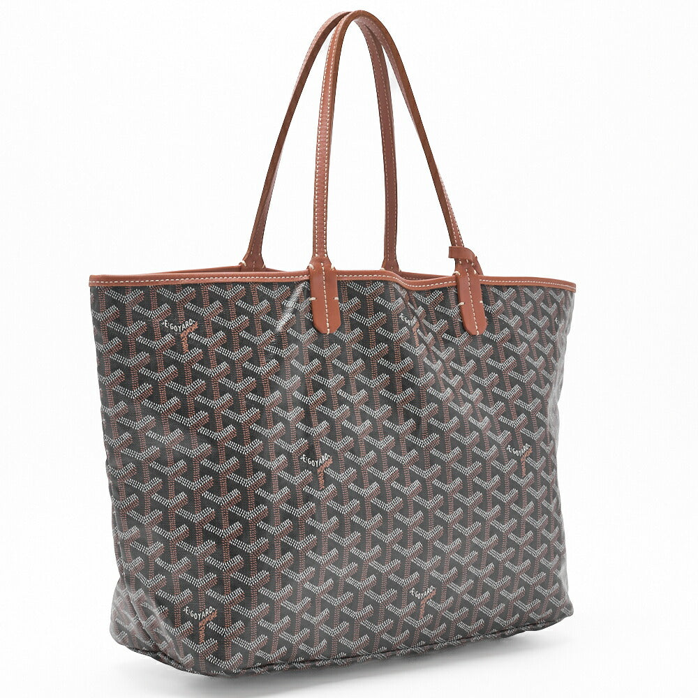 Goyard Saint Louis PM Tote Bag, Coated Canvas, Black, Silver-Tone Hardware, Pre-Owned - Vintage La Charme