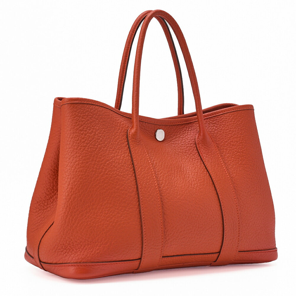 HERMES Garden Party Shoulder Bag, TPM, Negonda, Capucine, Silver-Tone Hardware, Pre-Owned - Vintage La Charme