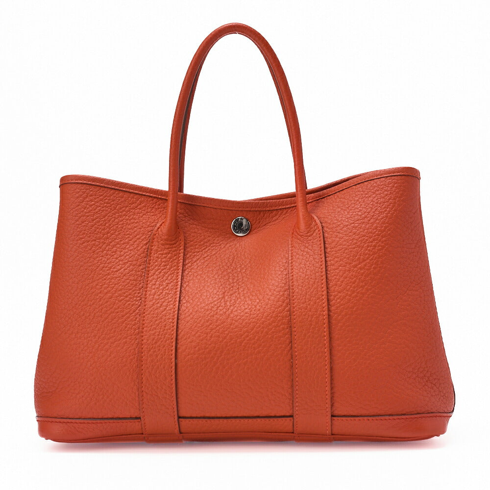 HERMES Garden Party Shoulder Bag, TPM, Negonda, Capucine, Silver-Tone Hardware, Pre-Owned - Vintage La Charme