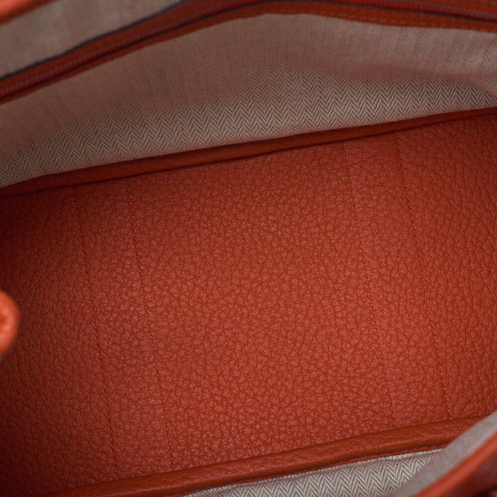 HERMES Garden Party Shoulder Bag, TPM, Negonda, Capucine, Silver-Tone Hardware, Pre-Owned - Vintage La Charme