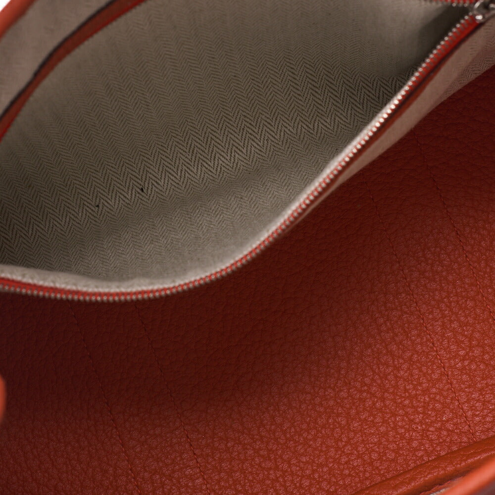 HERMES Garden Party Shoulder Bag, TPM, Negonda, Capucine, Silver-Tone Hardware, Pre-Owned - Vintage La Charme