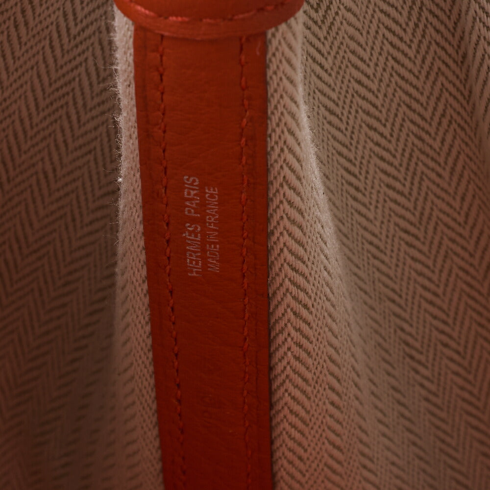 HERMES Garden Party Shoulder Bag, TPM, Negonda, Capucine, Silver-Tone Hardware, Pre-Owned - Vintage La Charme