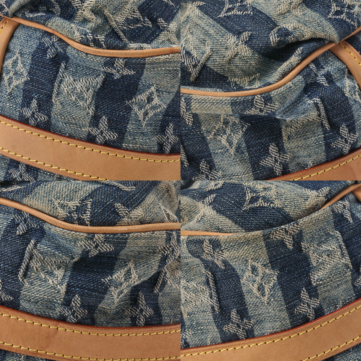 Louis Vuitton Shoulder Bag, Monogram Denim, Blue, Gold-Tone Hardware, Pre-Owned - Vintage La Charme