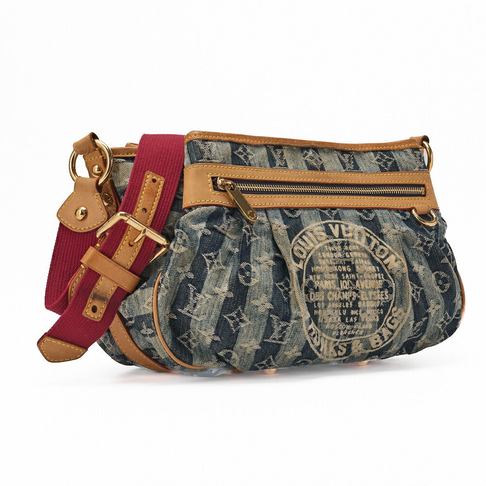 Louis Vuitton Shoulder Bag, Monogram Denim, Blue, Gold-Tone Hardware, Pre-Owned - Vintage La Charme