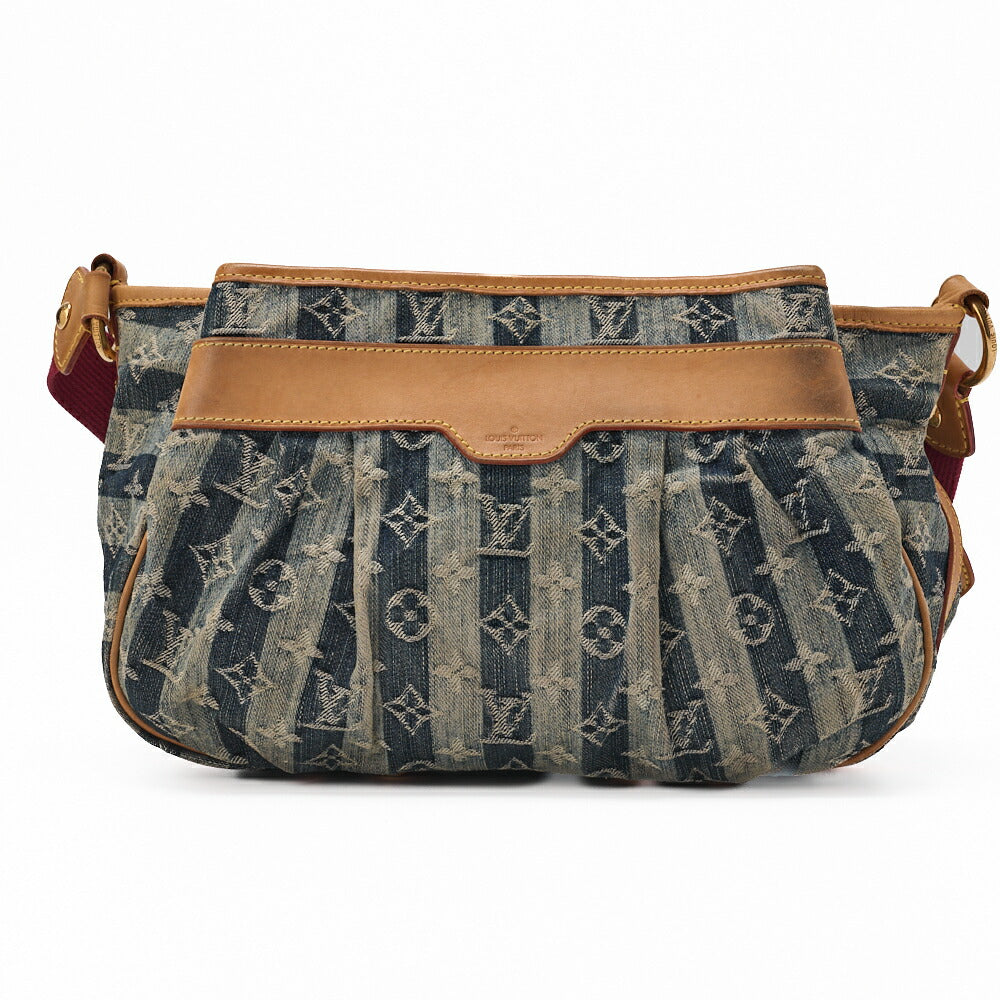 Louis Vuitton Shoulder Bag, Monogram Denim, Blue, Gold-Tone Hardware, Pre-Owned - Vintage La Charme