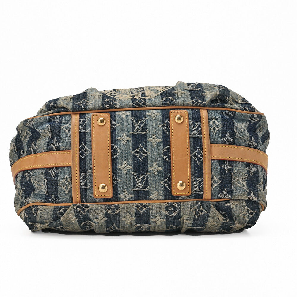 Louis Vuitton Shoulder Bag, Monogram Denim, Blue, Gold-Tone Hardware, Pre-Owned - Vintage La Charme